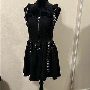 Hot Topic Black Spaghetti Strap Mini Dress